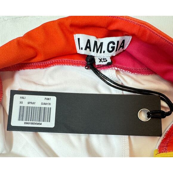 I.AM.GIA Hali Pant Womens XS Spray Multicolor Legging Bodycon Side Zip Retro - Picture 13 of 15